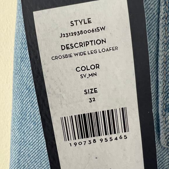 Veronica Beard Women's Crosbie High-Rise Wide-Leg Loafer Jeans Blue Size 32 - Picture 6 of 8